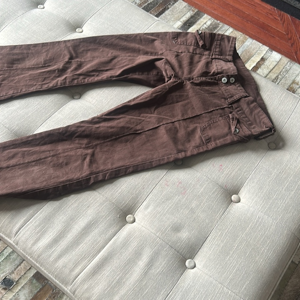 J Galt Brandy Melville Brown Flare Pants Size Small - Picture 2 of 8